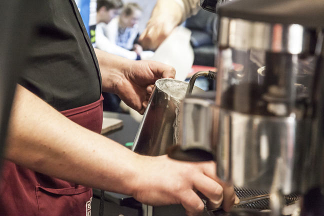 Barista in a cafe