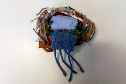 A nest made of felt and wool and stuff I think
