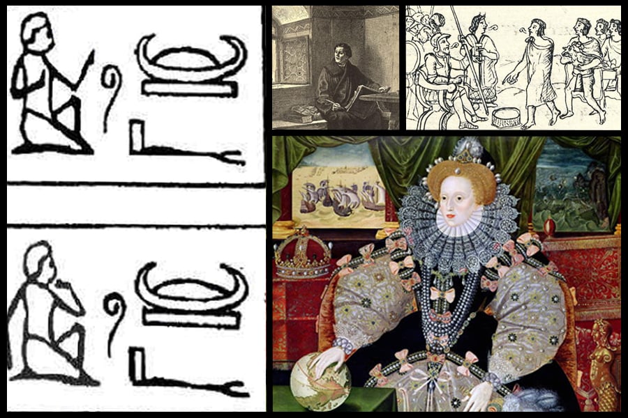 Collage of three historical translators