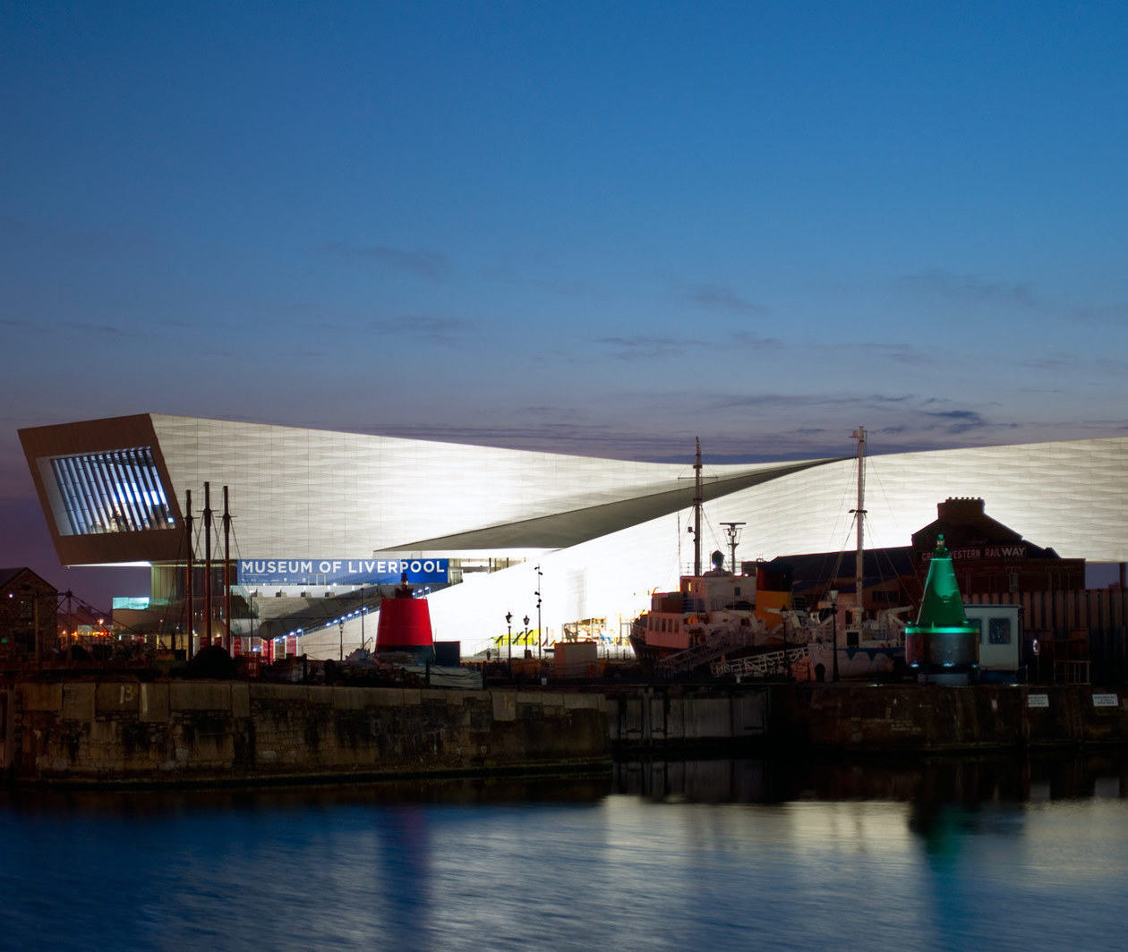 The Museum of Liverpool at night - an example of the 21st century museum