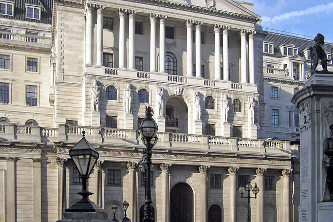 The Bank of England in Threadneedle Street, London.
