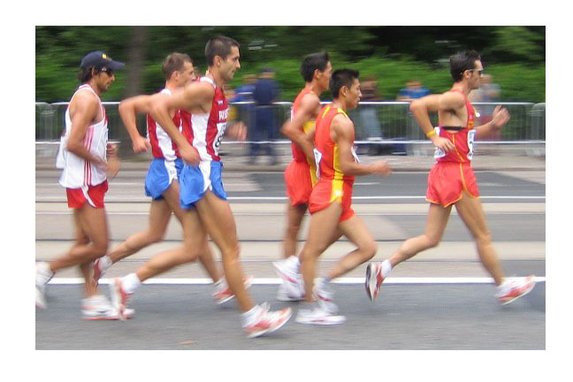 Racewalkers in Helsinki, Finland World championship runners