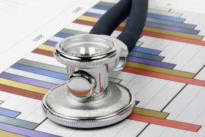 Stethoscope on charts