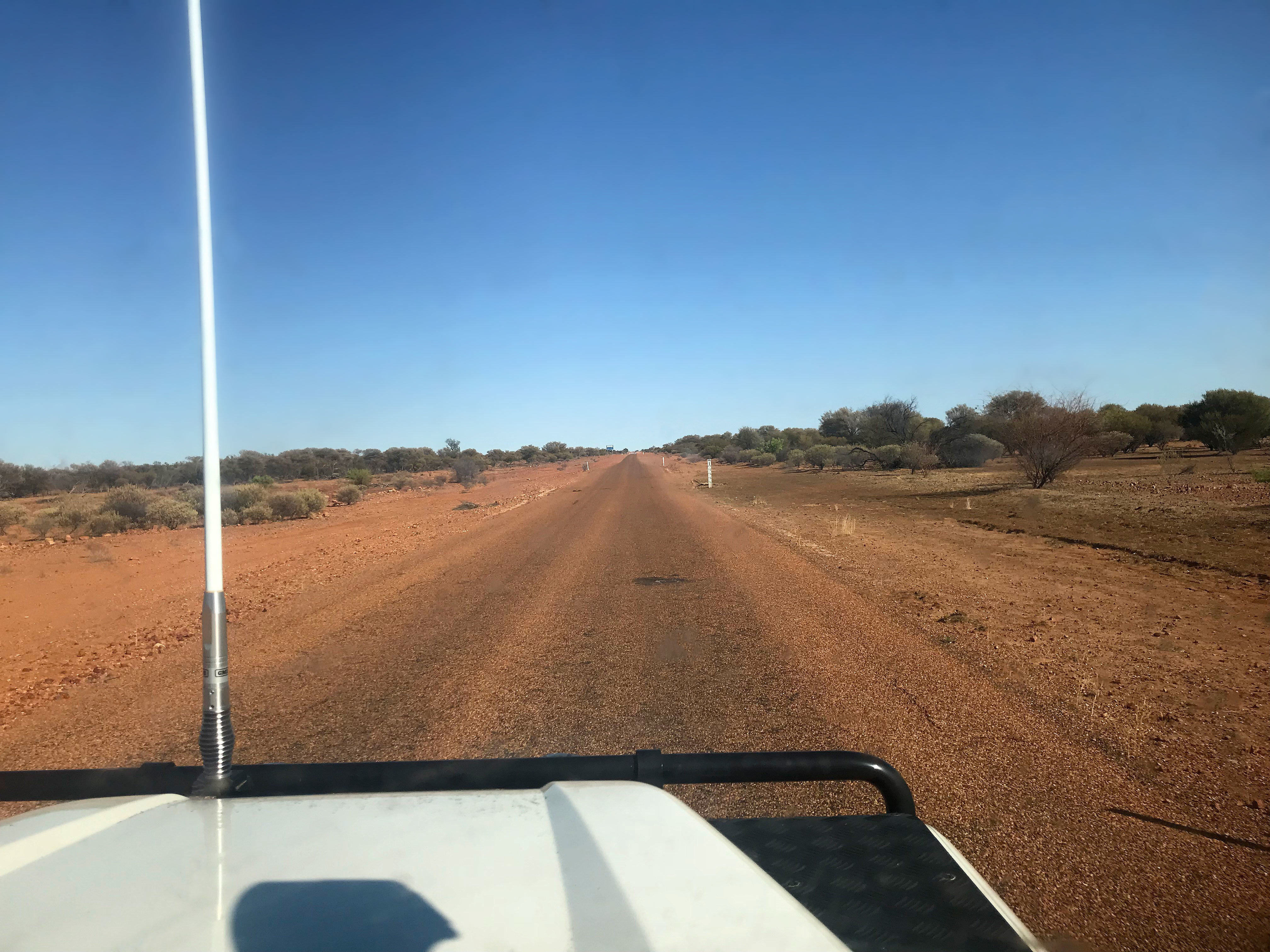 Driving down a country road