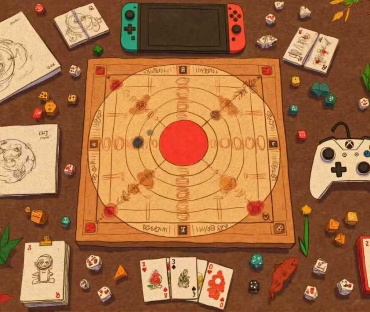 Game, cards and a gameboard with a player module