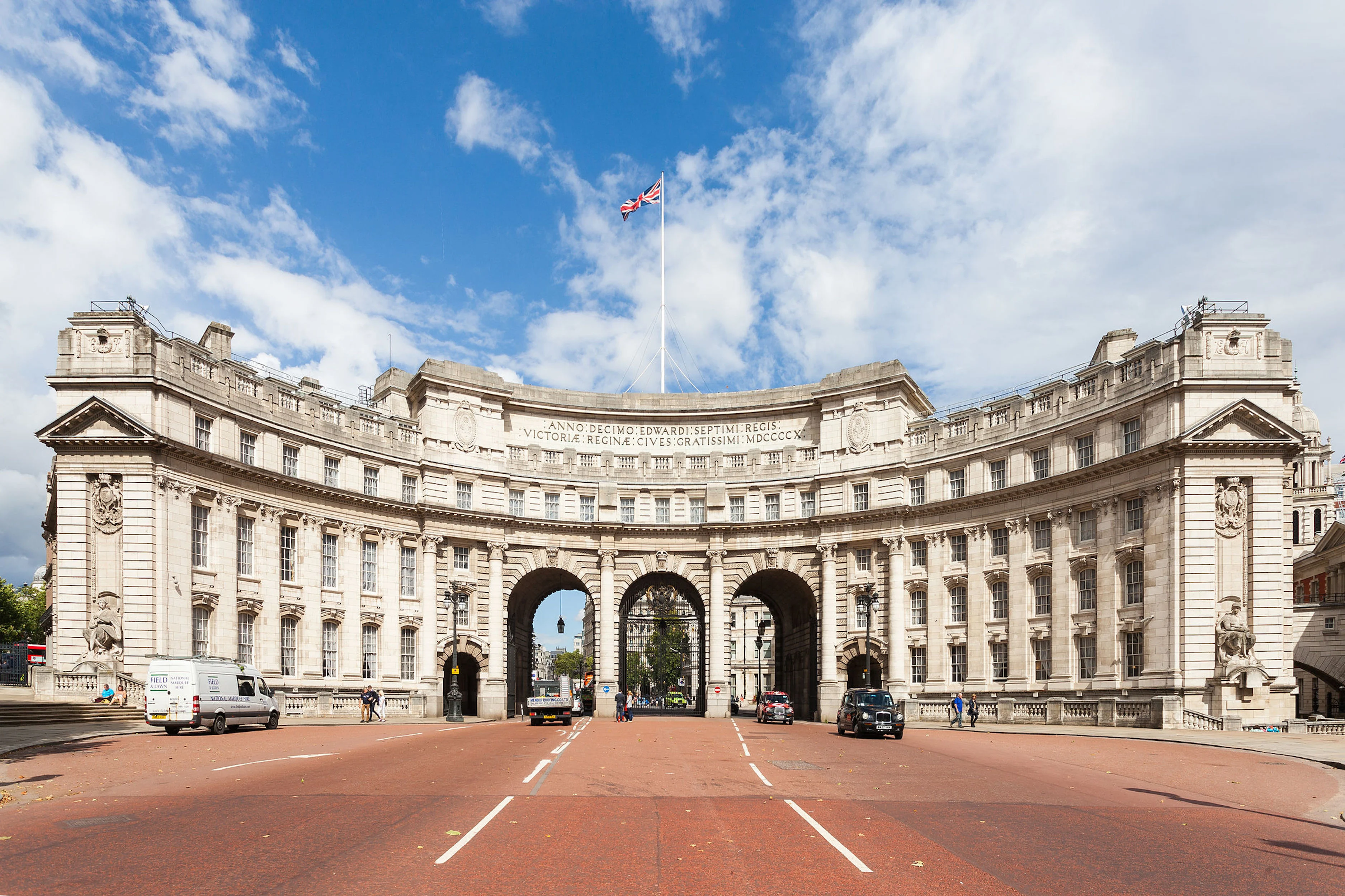 Roman numerals on Admiralty Arch, London