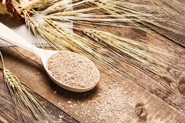 Processed and unprocessed wheat.