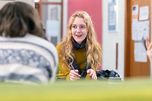 Students talking